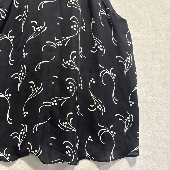 Joie Women's Silk Flowy Sleeveless Mock Neck Blouse Top Cami Suit Career XL - Picture 12 of 15